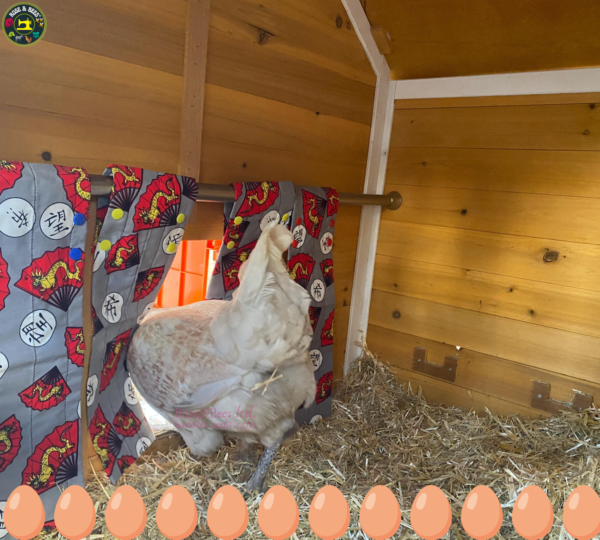Chicken Nest Box Curtains | Hen Privacy Curtains | Nesting Box Cover | Poultry Nesting Box Curtains | Hen Coop Curtains | Hen House Cover | - Image 2