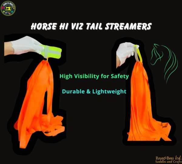 HORSE Hi Viz Reflective Tail Streamers | Adjustable Velcro & Elastic Band | Many Colours | Weatherproof | Be Seen Stay Safe On Road | Rider - Image 6