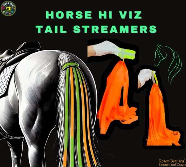 HORSE Hi Viz Reflective Tail Streamers | Adjustable Velcro & Elastic Band | Many Colours | Weatherproof | Be Seen Stay Safe On Road | Rider - Image 4