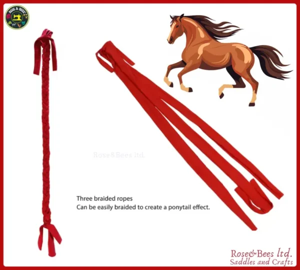 Handcrafted Horse Tail Braid Protector | Durable, Lightweight, Stylish | Protects Against Dirt & Insects | Promotes Healthy Tail Growth Care - Image 3