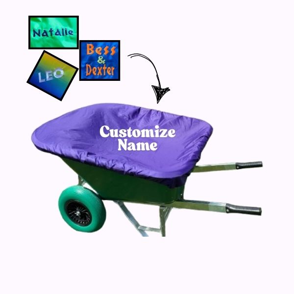 Wheelbarrow Cover | 3 Sizes | Garden Barrow Cover | Embroidered Personalised
