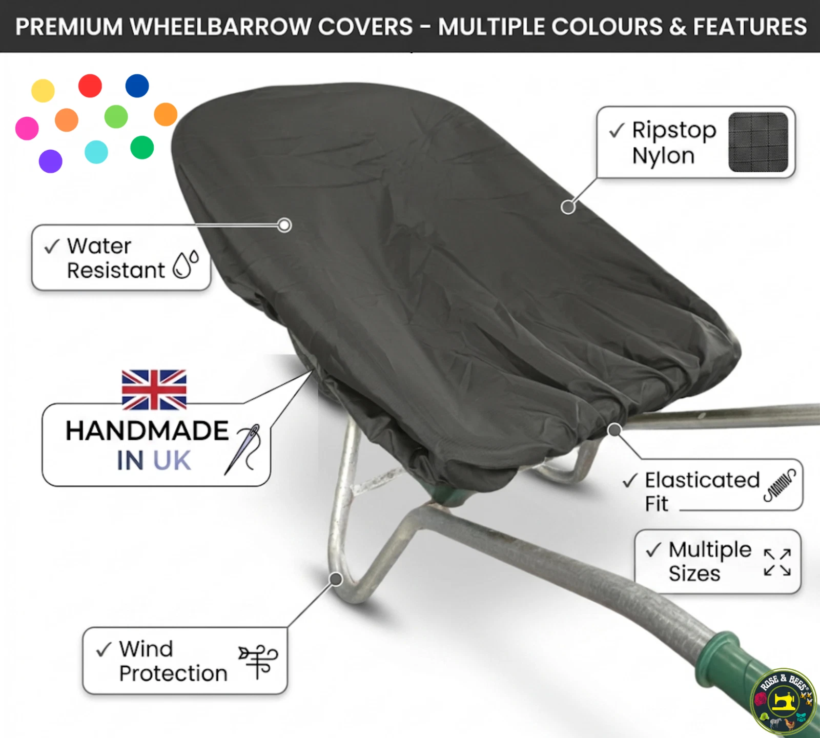 Water-Resistant Wheelbarrow Cover