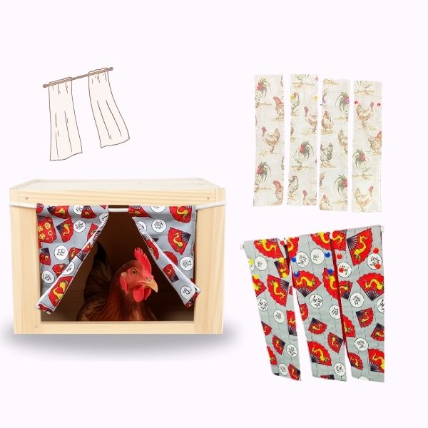 Chicken Nest Box Curtains | Hen Privacy Curtains | Nesting Box Cover