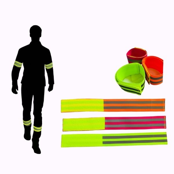 High Visibility Arm / Leg Band Straps Safety Double