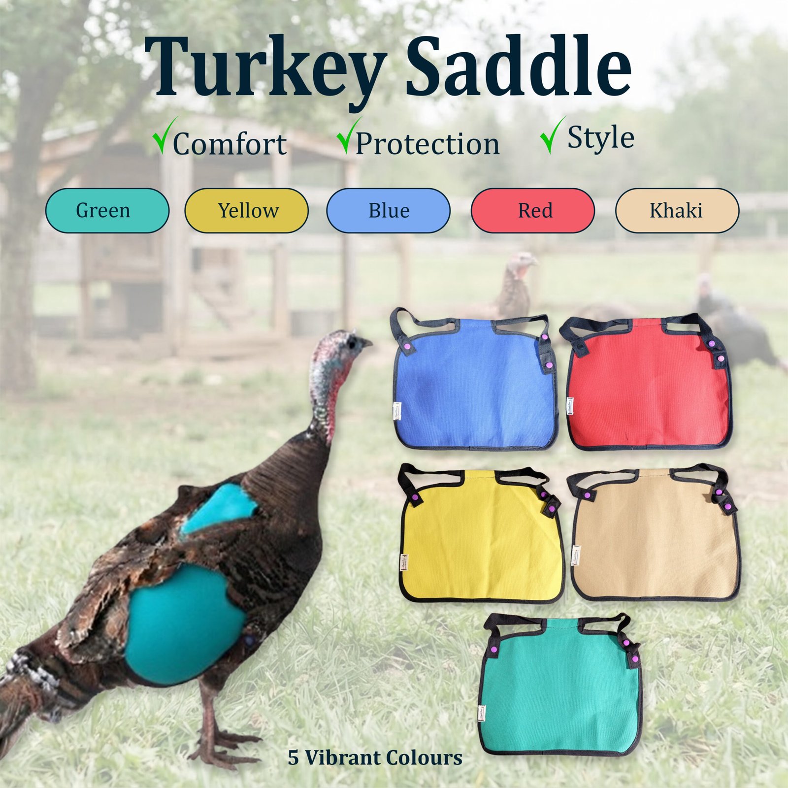 TURKEY SADDLE | Adjustable Straps | Water-Resistant Canvas