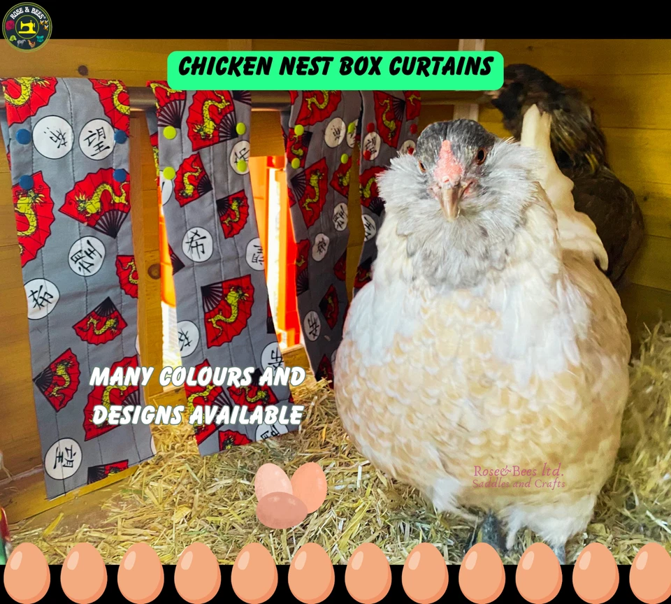 CHICKEN NEST BOX CURTAINS | Hen Privacy Curtains | Nesting Box Cover |Coop Cover